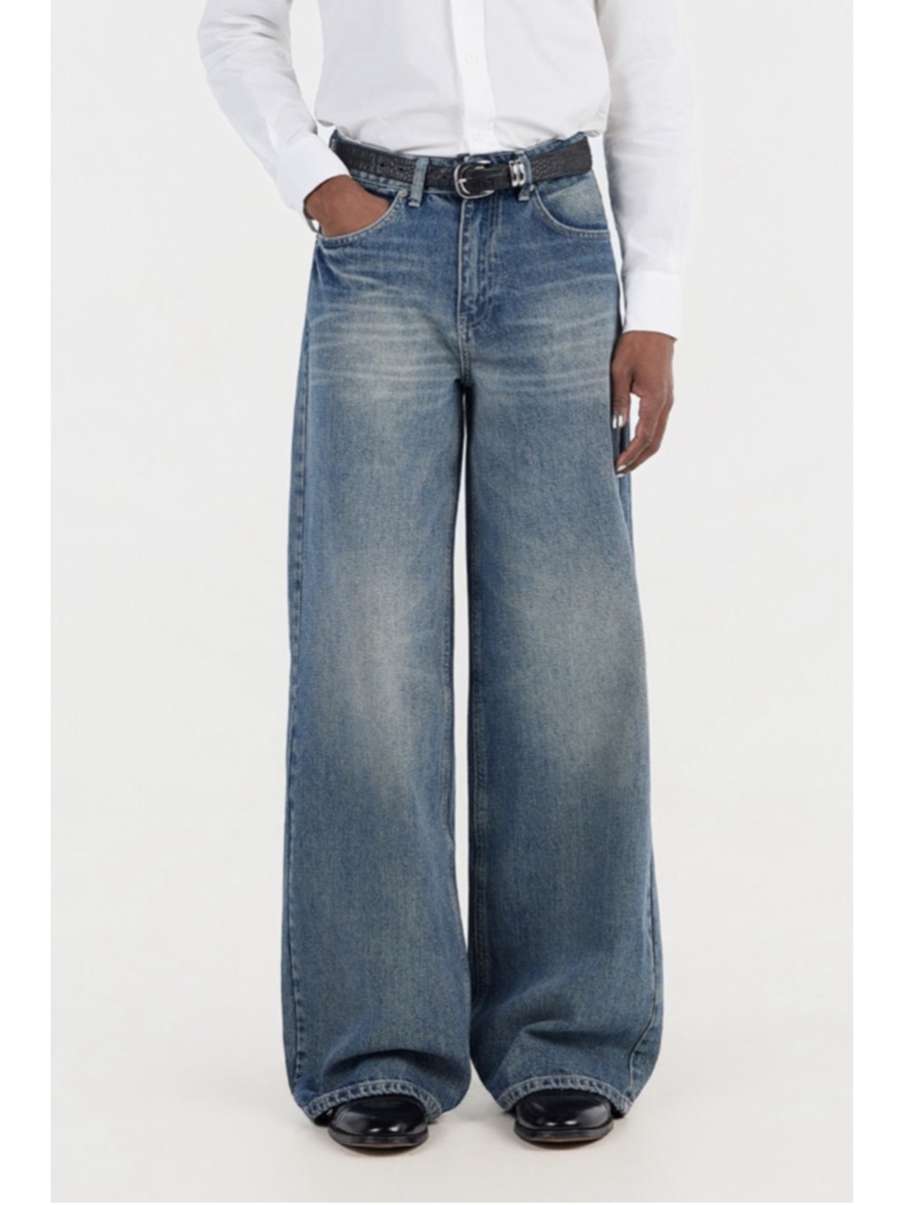 Pearled Glory 1211 Washed Indigo Jeans Size 26x32 Blue